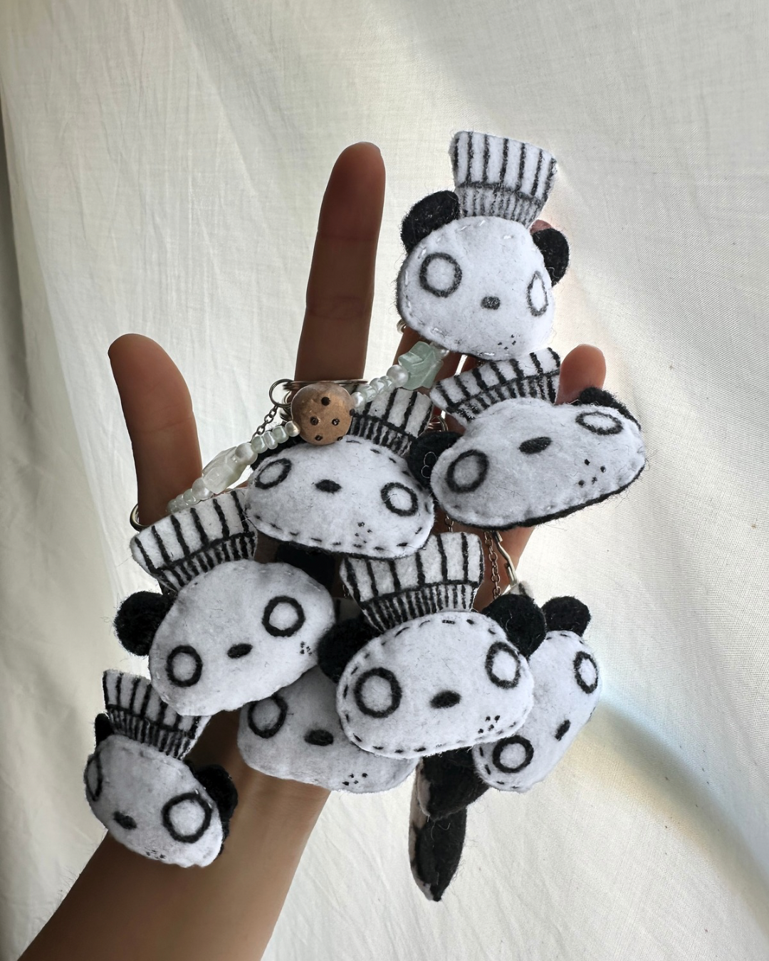 Pandatisserie Felt Keychain