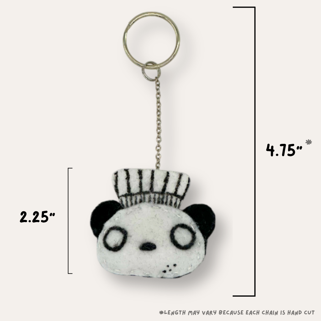 Pandatisserie Felt Keychain
