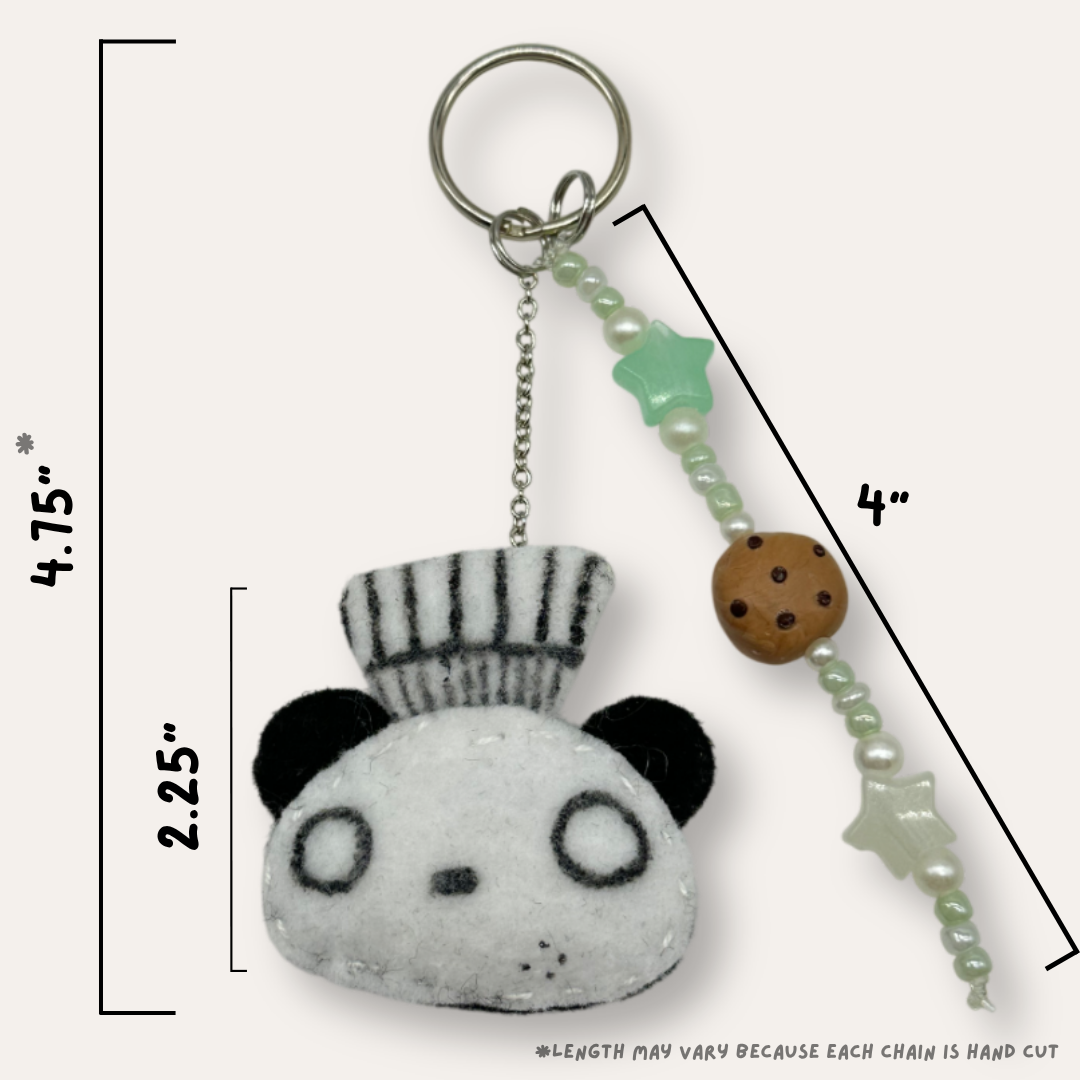 Pandatisserie Felt Keychain w/ Additional Accessory